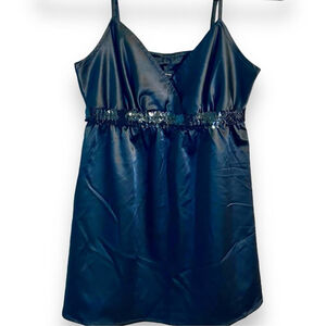 EUC Express Shine Sequin Baby Doll Tank Camisole- Size XS